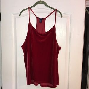 NWOT Crushed Velvet Tank Top